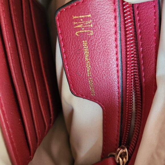 Coach Oxblood  Star Glitter F22705 small wristlet and 90's INC leather clutch - Picture 13 of 14